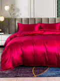 SilkSilky AU 25Momme Pure Silk Bedding Set Wine 001