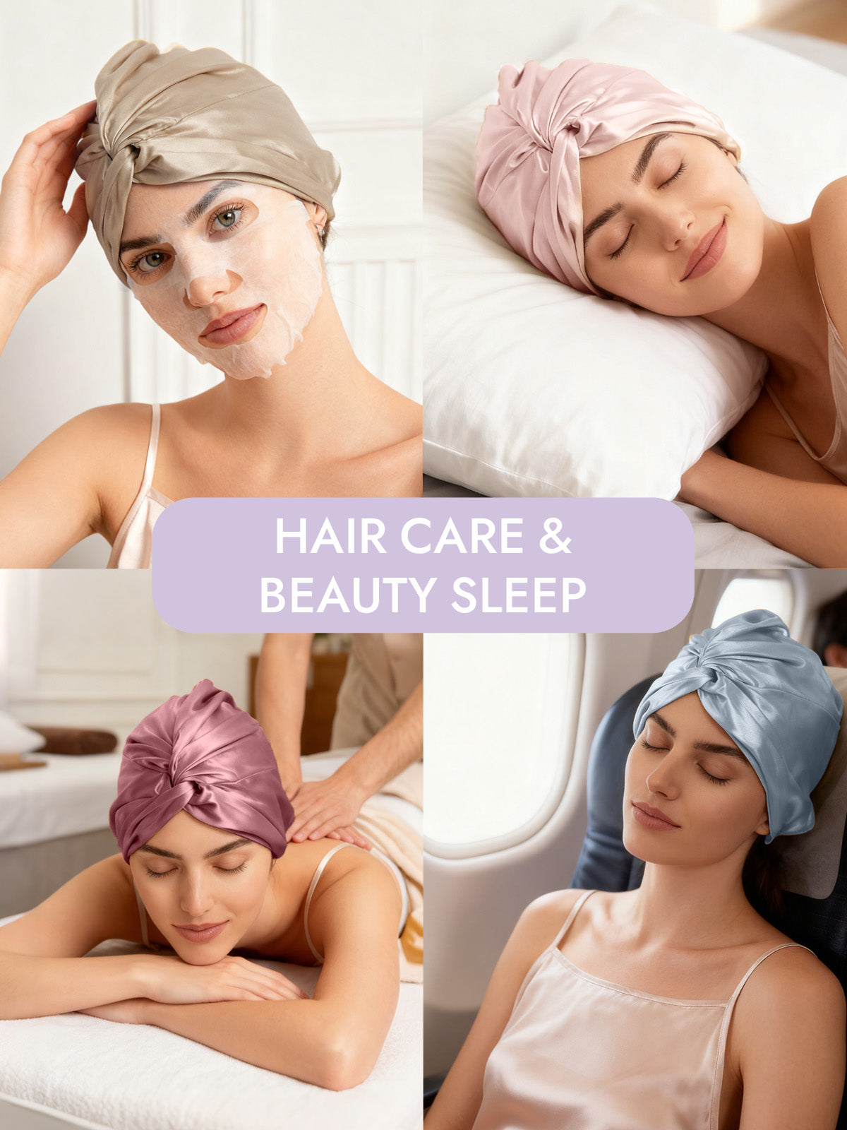 [Pale Mauve] SilkSilky-AU 22Momme Pure Silk Sleep Cap 007