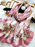 SilkSilky AU Pure Silk Scarf Pink 003