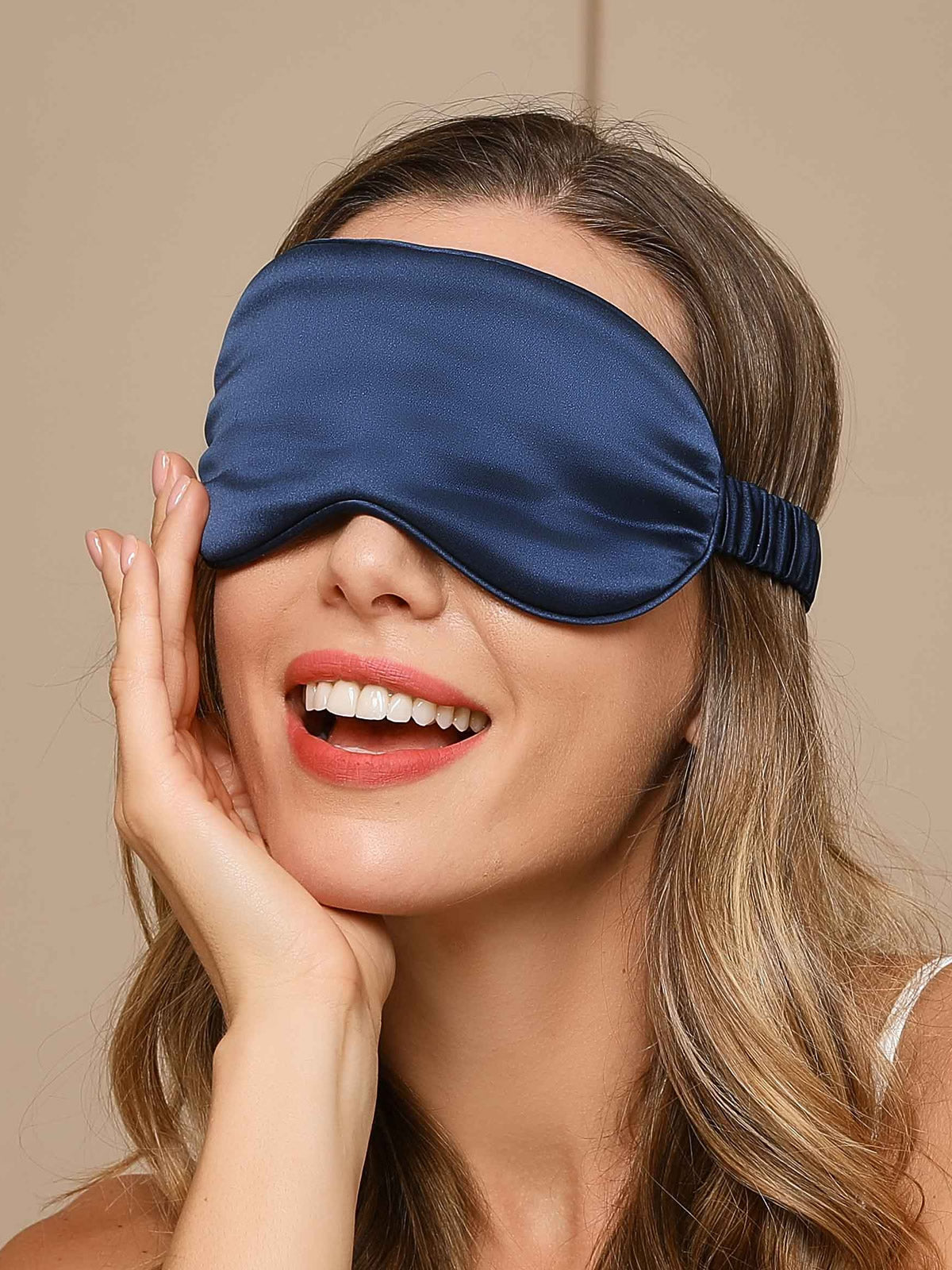 [Dark Blue] SilkSilky-AU Sleep Mask 002