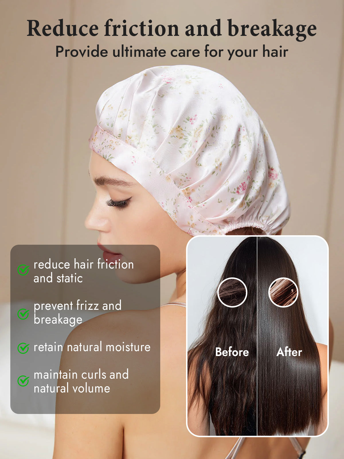 [Multi] SilkSilky-AU Pure Silk Sleep Cap 004