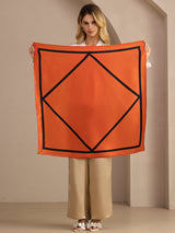 [Orange Square] SilkSilky-AU Scarf 005