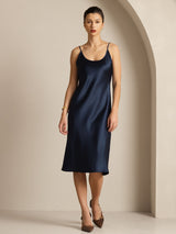 [Dark Blue] SilkSilky-AU Sleeveless U Neck Dress 001