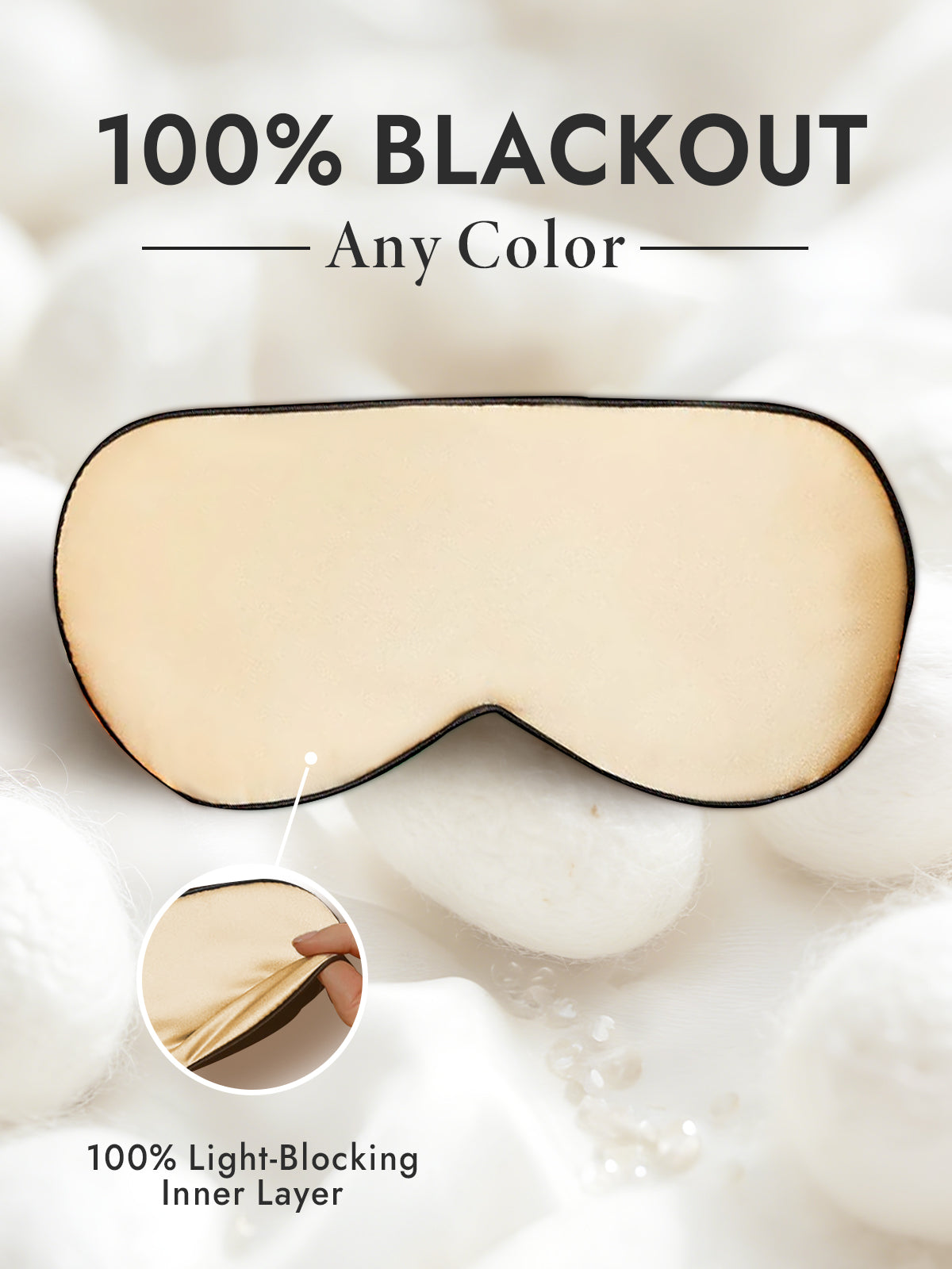 [Champagne] SilkSilky-AU 19Momme Pure Silk Eye Mask 001