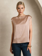 [Tuscany] SilkSilky-AU Cap Sleeve Round Neck Women's T-Shirt 008