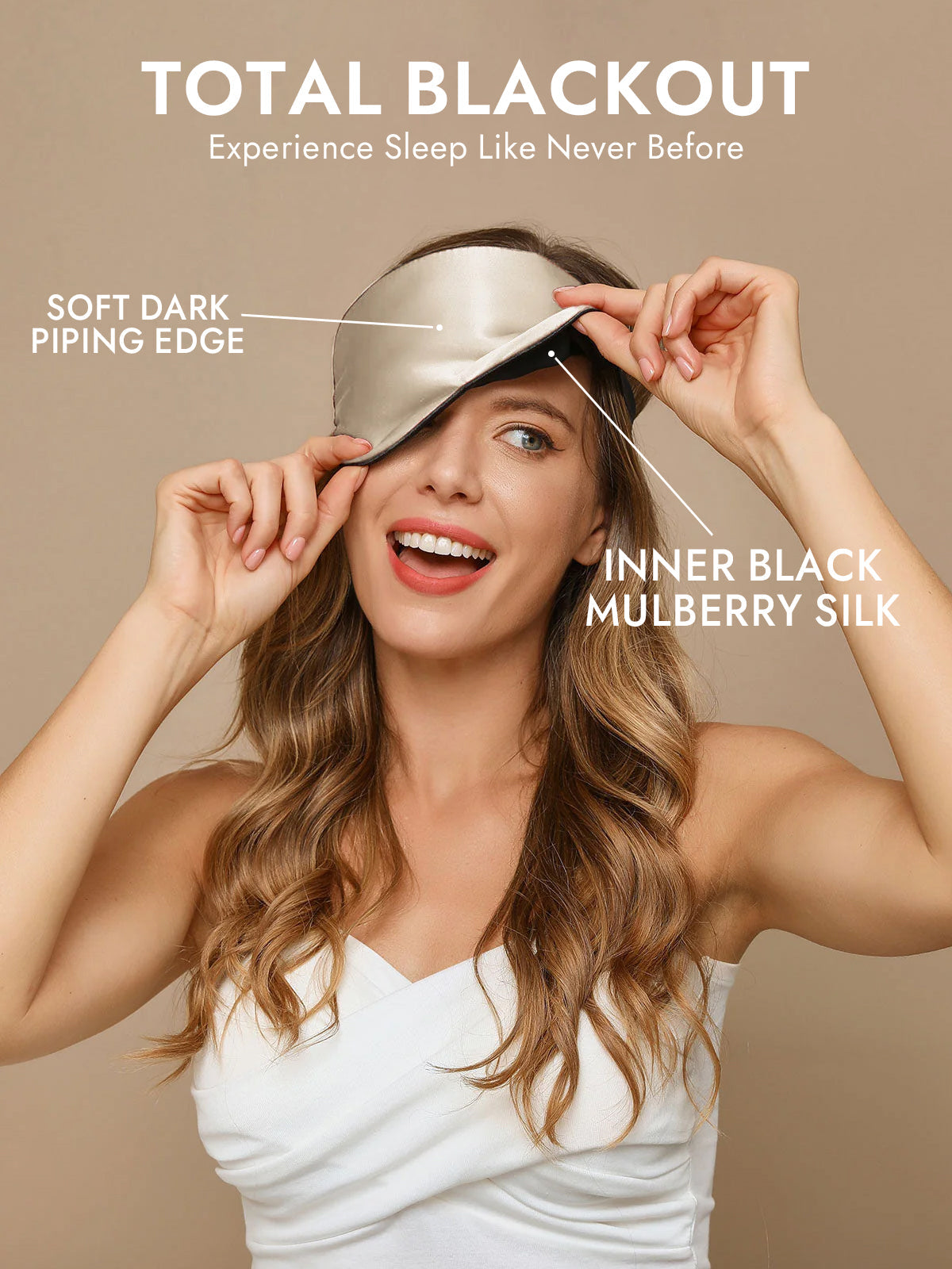 [Dark Khaki] SilkSilky-AU 19Momme Pure Silk Eye Mask 002