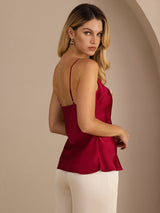 [Wine] SilkSilky-AU Sleeveless V Neck Camisole 002