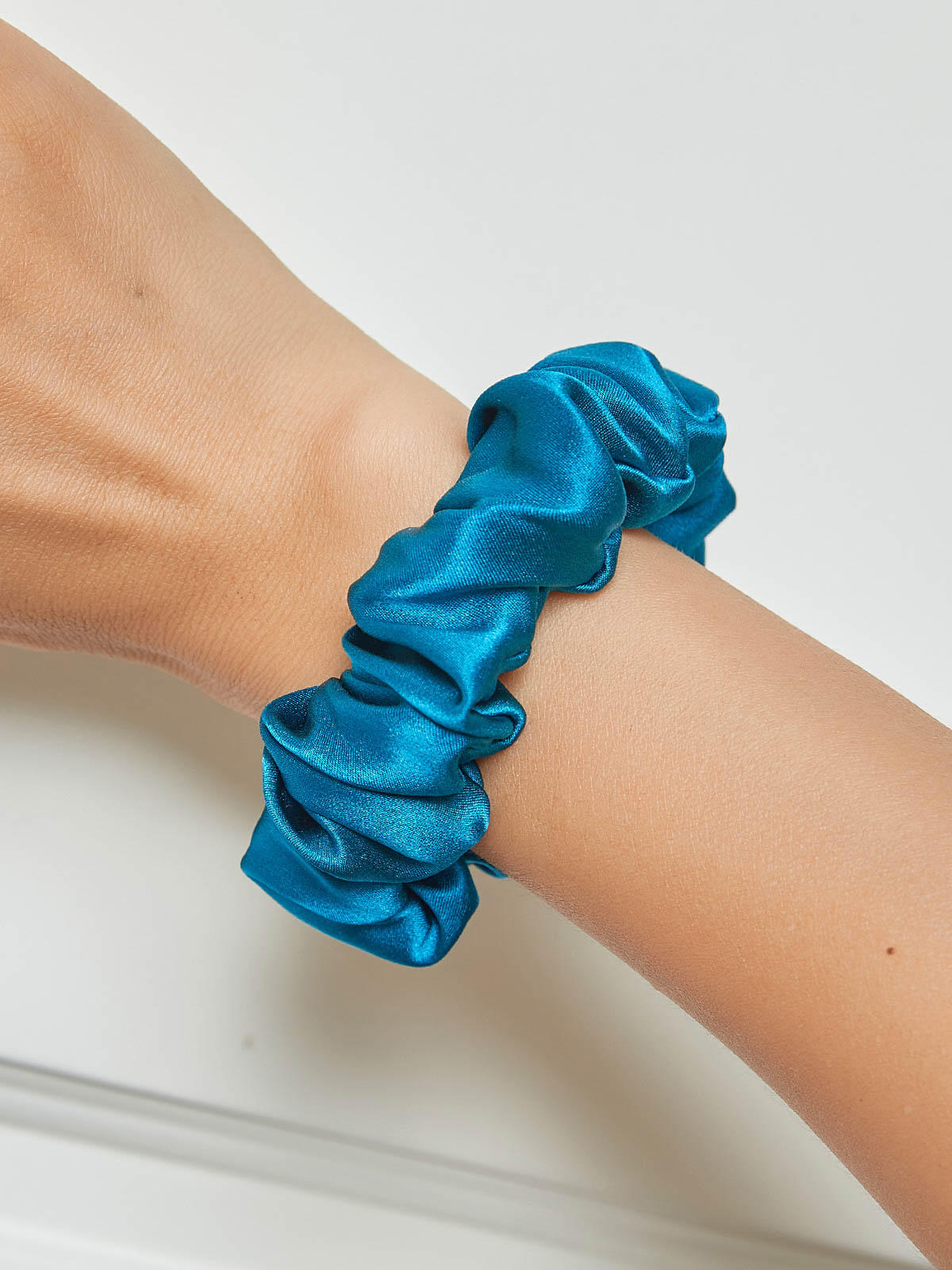 [Teal] SilkSilky-AU 19Momme Pure Silk Scrunchie 001