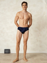 [DarkBlue] SilkSilky-AU Pure Silk Mens Underwear 003
