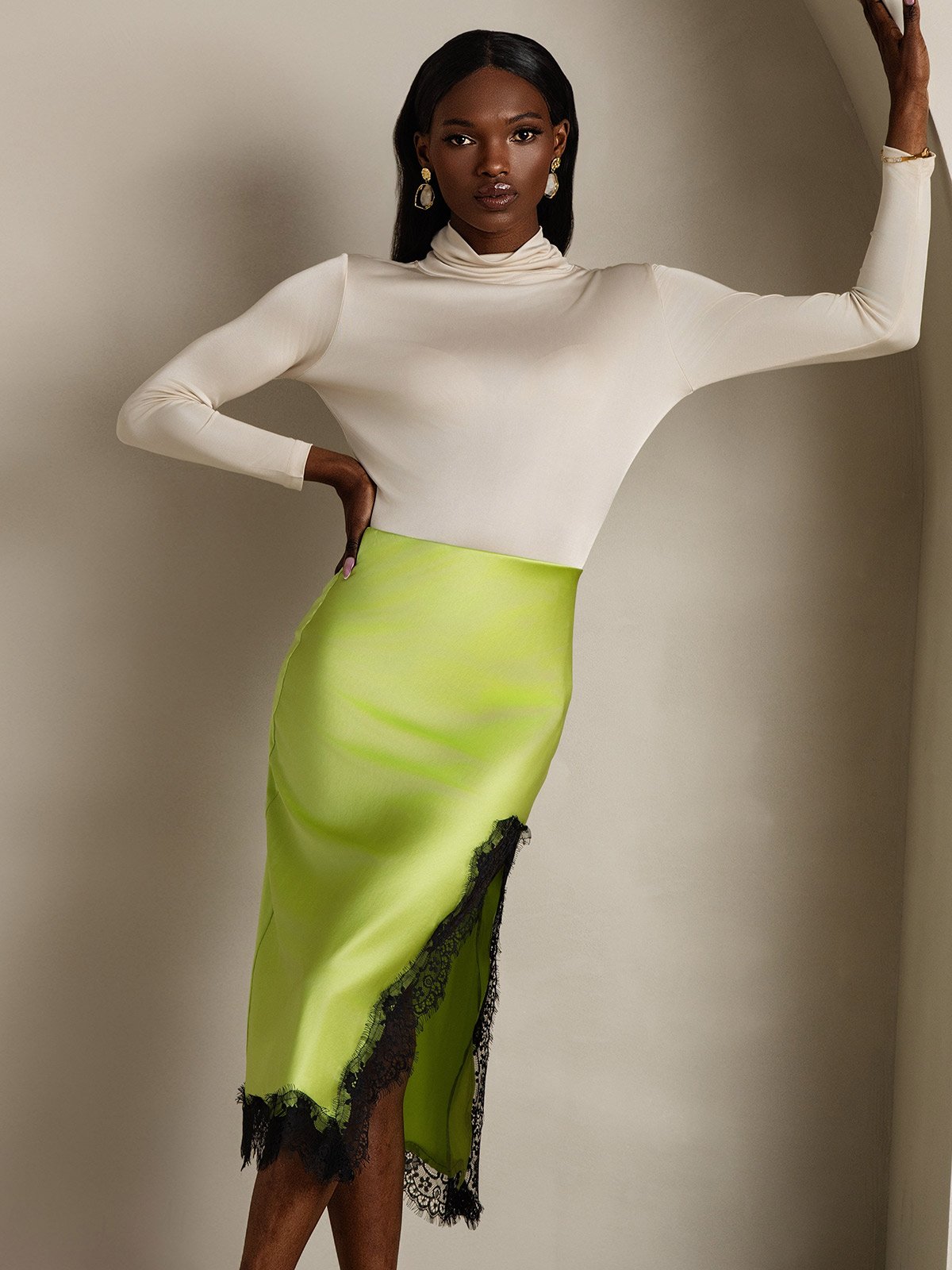 SilkSilky-AU 19Momme Silk Skirt MintGreen 003