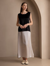 [Black] SilkSilky-AU Sleeveless Round Neck Camisole 005