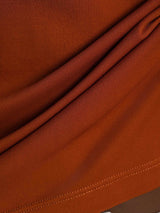 [Orange] SilkSilky-AU Short Sleeve V Neck Women's T-Shirt 005
