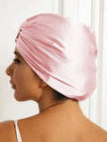 SilkSilky-AU Pure Silk Sleep Cap LightPink 004