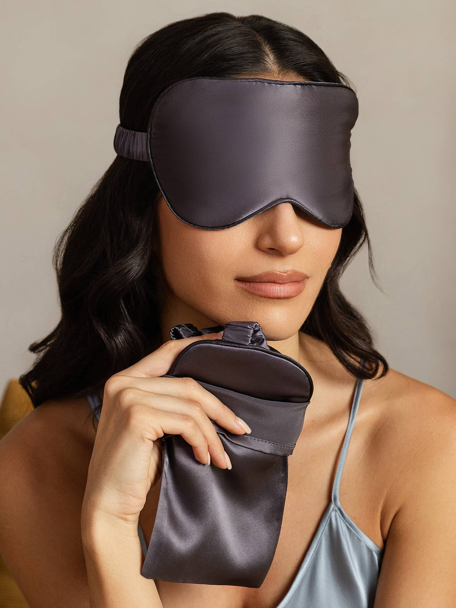 [DarkGray] SilkSilky-AU Pure Silk Eye Mask 004