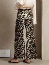 [Leopard] SilkSilky-AU 19Momme Silk Womens Pants 002,