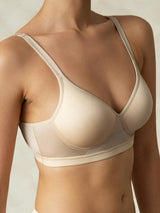 [Tan] SilkSilky-AU Silk Jersey Bra 002