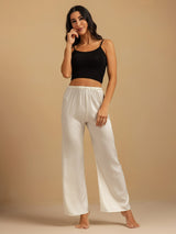 [White] SilkSilky-AU 19Momme Machine-Washable Silk Women's Sleep Shorts 005