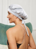 SilkSilky AU Pure Silk Sleep Cap Silver 001