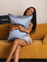 [Grayish Blue] SilkSilky-AU 19Momme Pure Silk Pillowcase 006