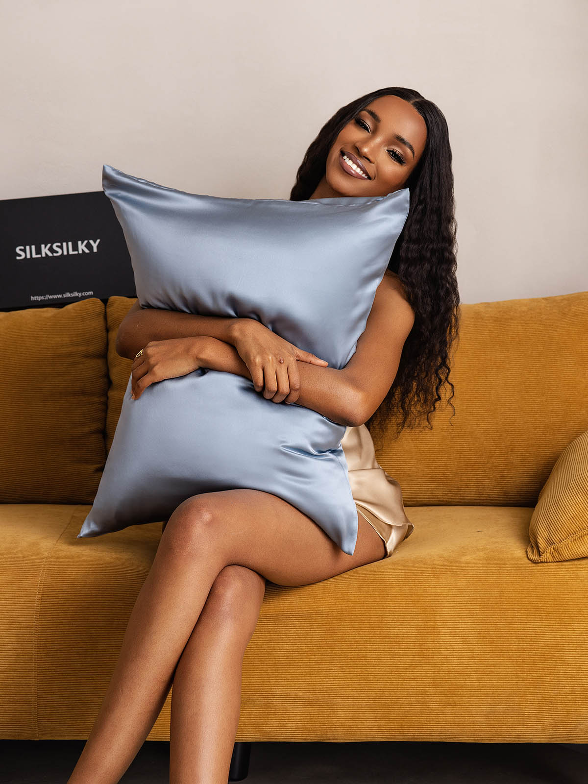 [Grayish Blue] SilkSilky-AU 22Momme Pure Silk Pillowcase 006