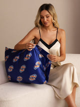 [Navy Seahorse] SilkSilky-AU Pillowcase 004