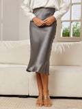 SilkSilky-AU-19Momme-Pure-Silk-Skirt-Dark-Gray-003