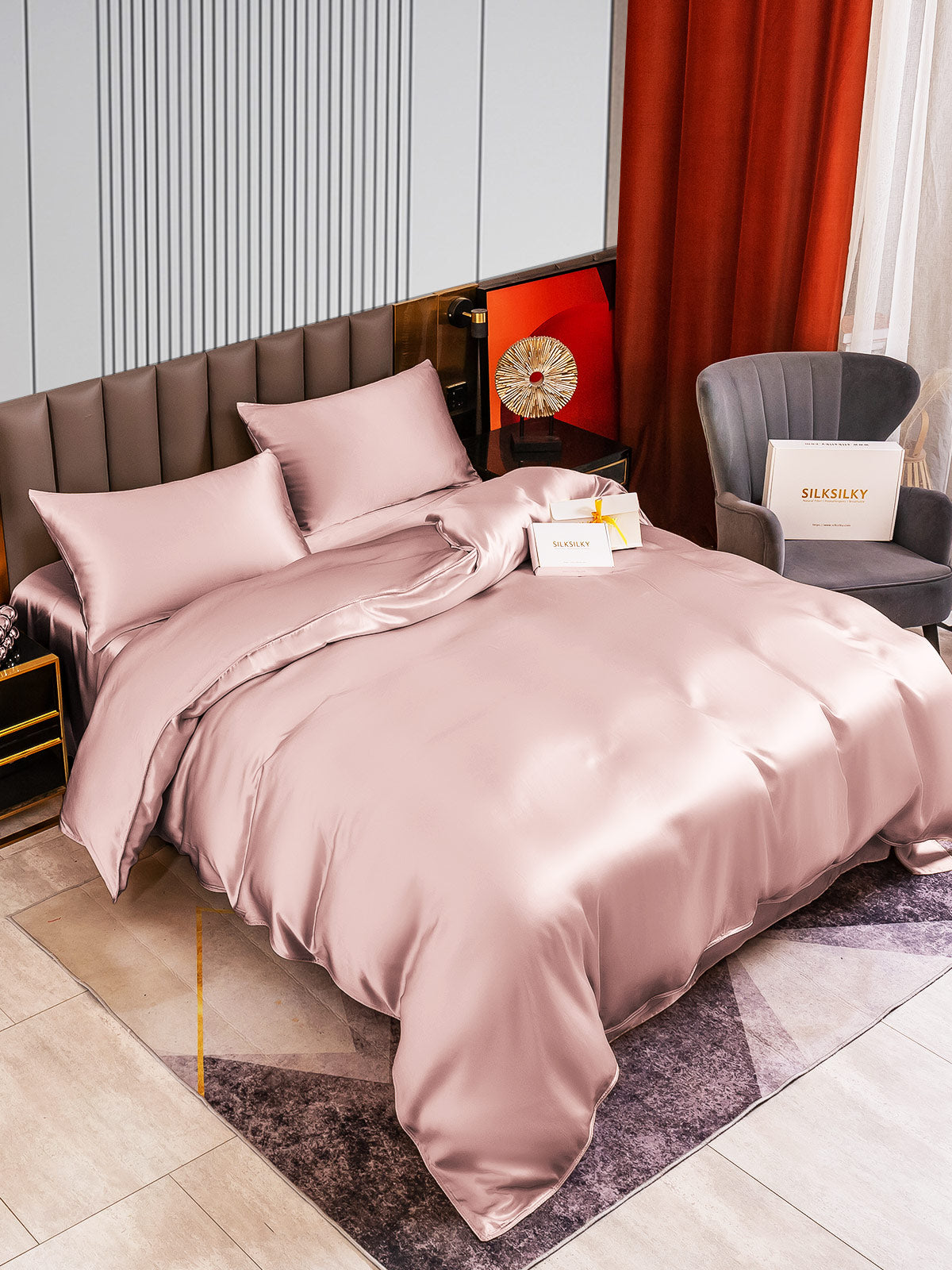 [Peach Skin] SilkSilky-AU 22Momme Bedding Set 003