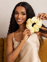 [Yellow] SilkSilky-AU Scrunchie 003
