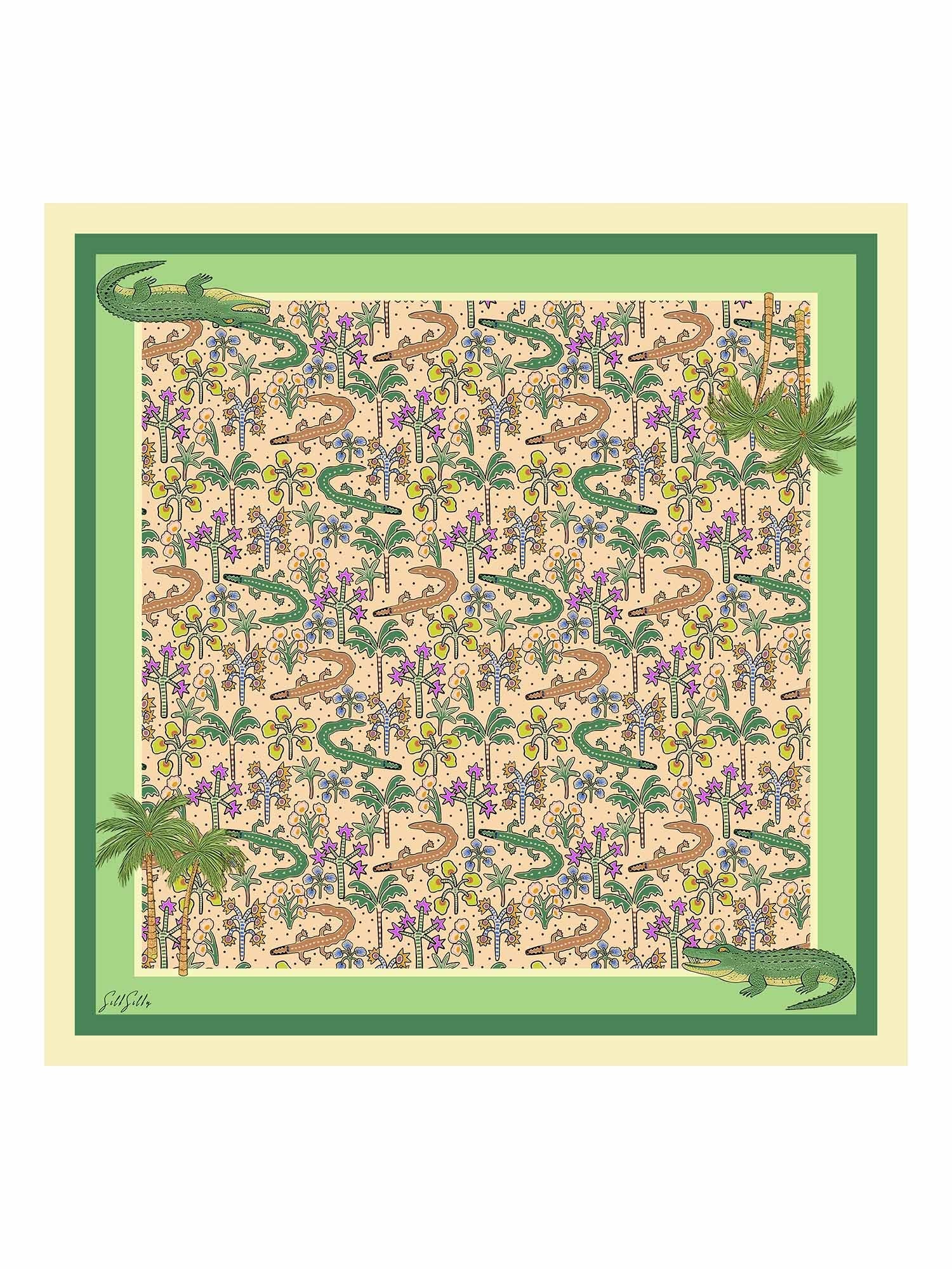 [Sand Crocodile] SilkSilky-AU Scarf 001