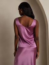 [Deep Purple] SilkSilky-AU Sleeveless V Neck Camisole 002