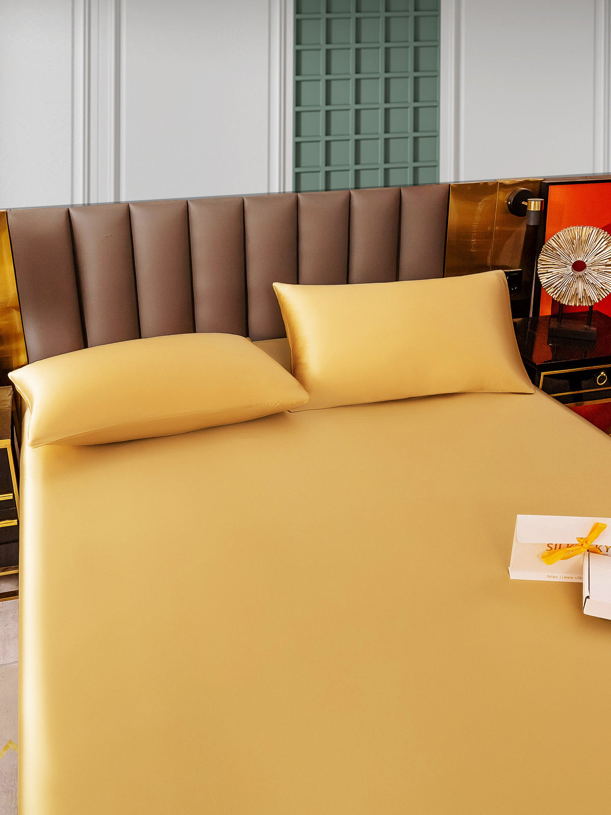 [Champagne] SilkSilky-AU 25Momme Bedding Set 005