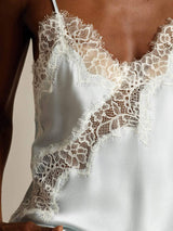 [Light Blue] SilkSilky-AU Spaghetti Strap V Neck Camisole 004