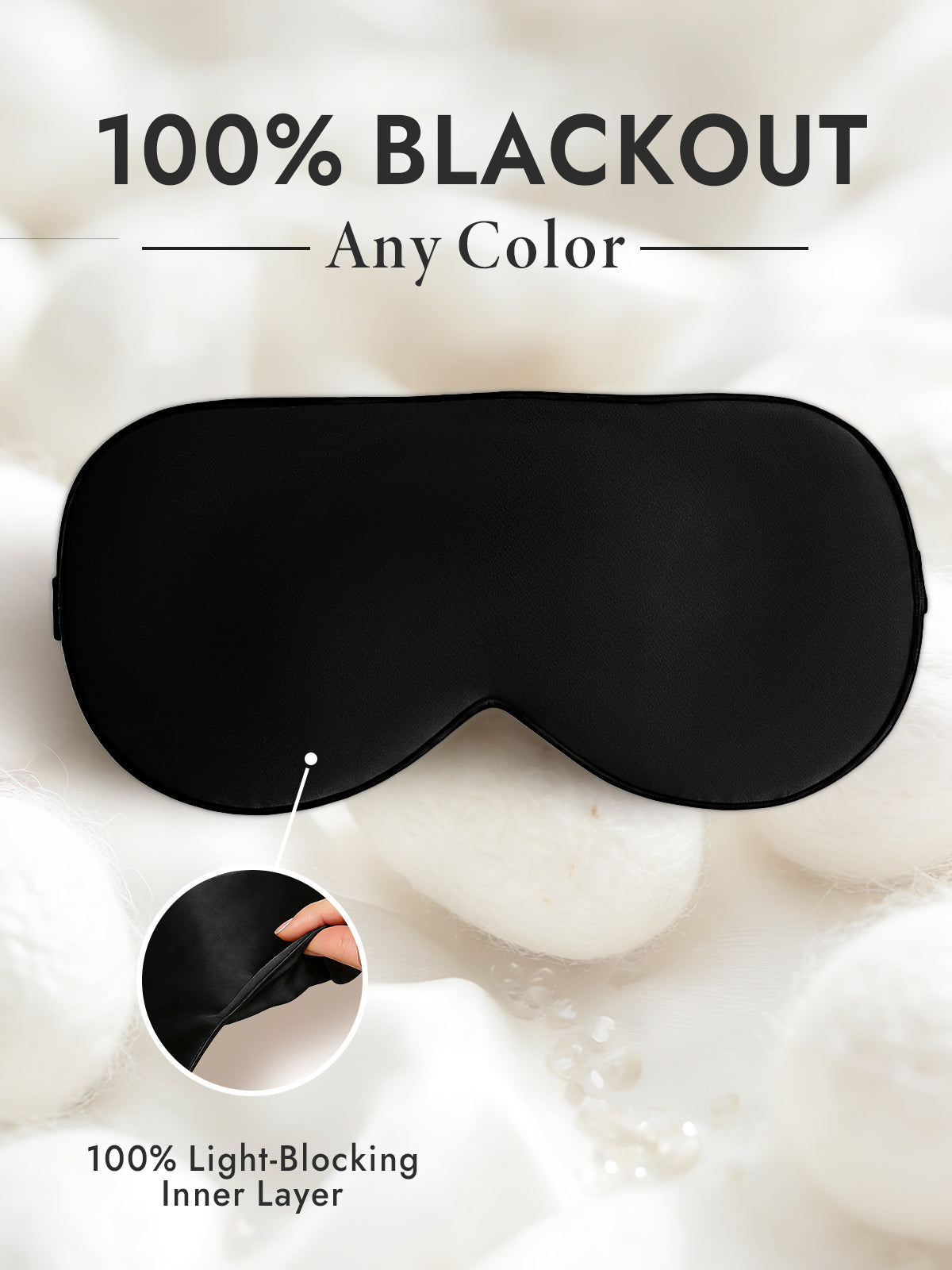 [Black] SilkSilky-AU Sleep Mask 001