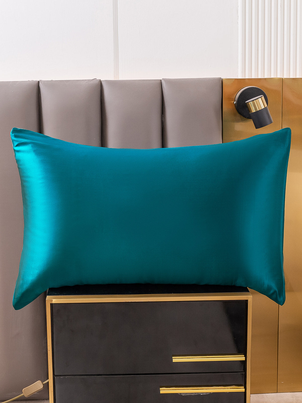 [Teal] SilkSilky-AU 22Momme Pure Silk Pillowcase 001