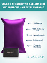 [Purple] SilkSilky-AU 19Momme Pure Silk Pillowcase 003