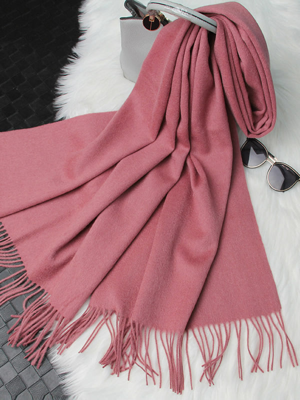 [Pale Mauve] SilkSilky-AU Wool Scarf 005
