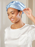 SilkSilky AU Pure Silk Sleep Cap LightBlue 003