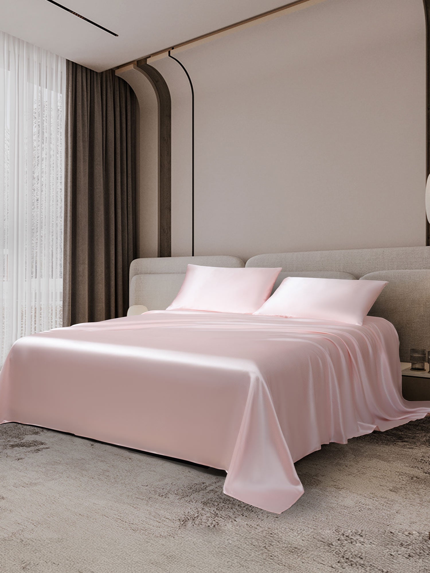 [Pink] SilkSilky-AU 25Momme Bedding Set 002