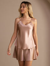 [Tuscany] SilkSilky-AU Sleeveless V Neck Camisole Set 005