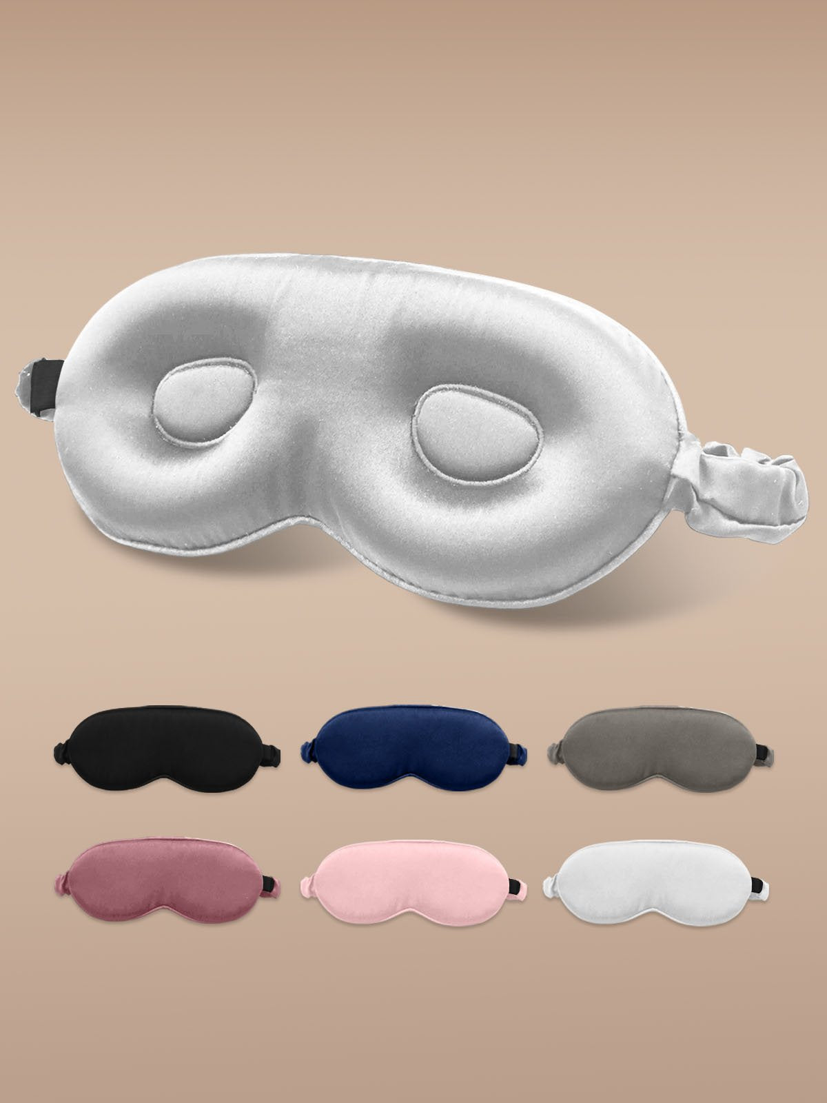 [Silver] SilkSilky-AU 22Momme Pure Silk Eye Mask 001