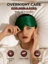 [Dark Green] SilkSilky-AU 22Momme Sleep Mask 007