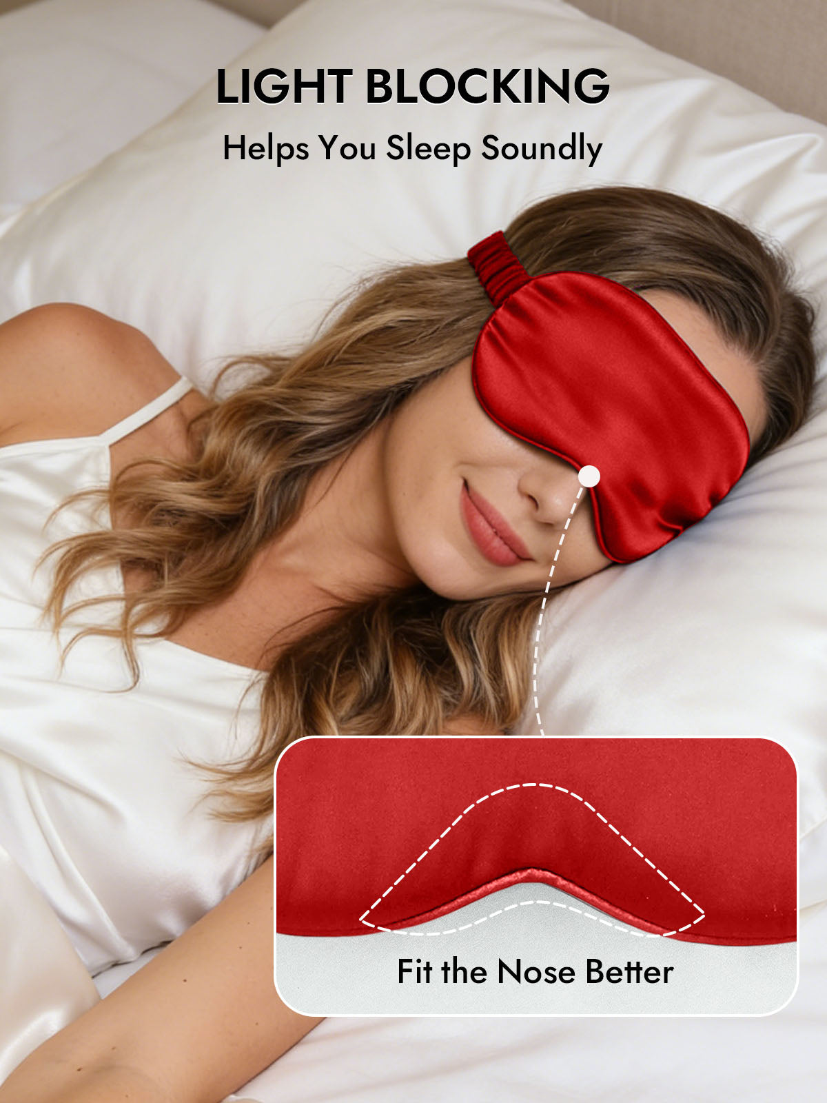 [Dark Red] SilkSilky-AU 19Momme Pure Silk Eye Mask 003