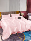 SilkSilky AU 22Momme Pure Silk Bedding Set Pink 003