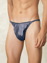 [Grayish Blue] SilkSilky-AU Pure Silk Men's Underwear 004