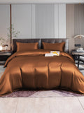 SilkSilky AU 22Momme Pure Silk Bedding Set Coffee 005