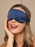 SilkSilky AU 19Momme Pure Silk Eye Mask DarkBlue 002