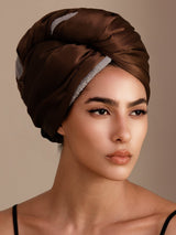 [Coffee] SilkSilky-AU Hair Towel Wrap 004
