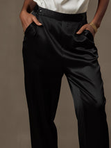 [Black] SilkSilky-AU 19Momme Silk Womens Pants 003