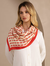 [Beige Cherry] SilkSilky-AU Scarf 002