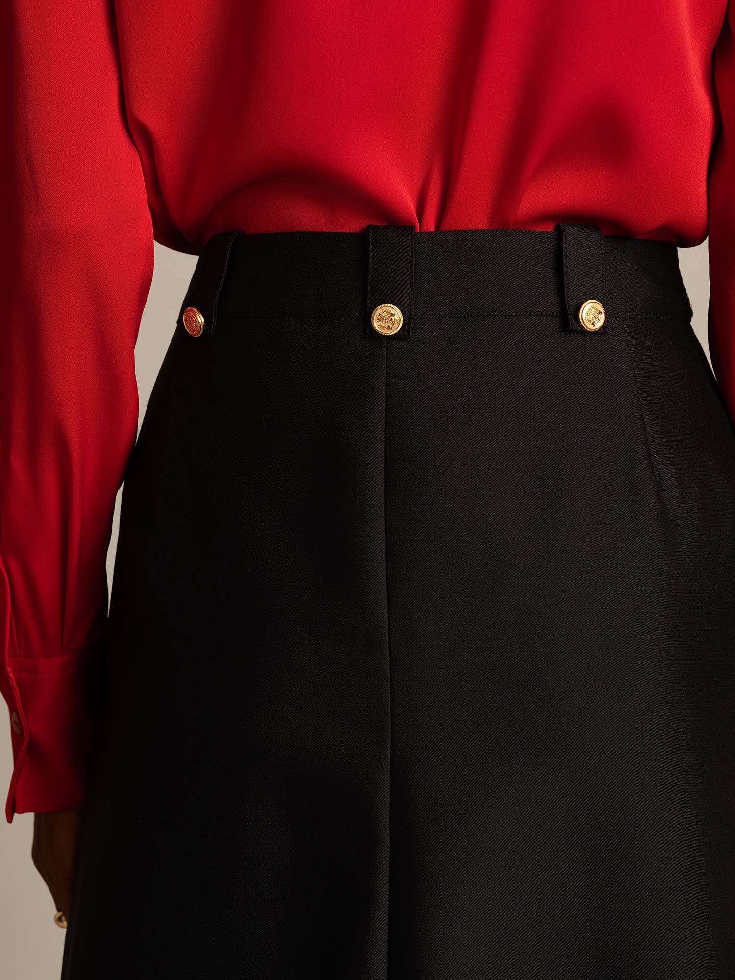 [Black] SilkSilky-AU 32Momme Wool Split Skirt 004,